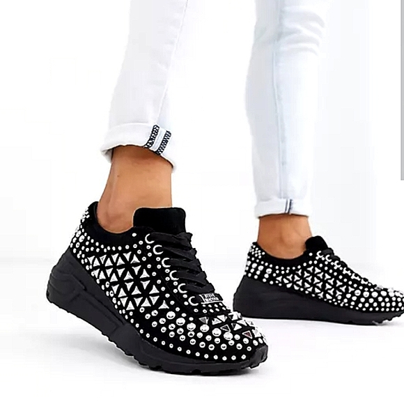 Steve Madden Carissa Studded Trainer Sneakers - Picture 1 of 15